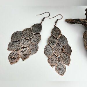 COOPER COLOR LEAF EARRINGS